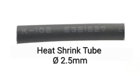 Heat Shrink Tube ø2.5mm 200m/roll Black